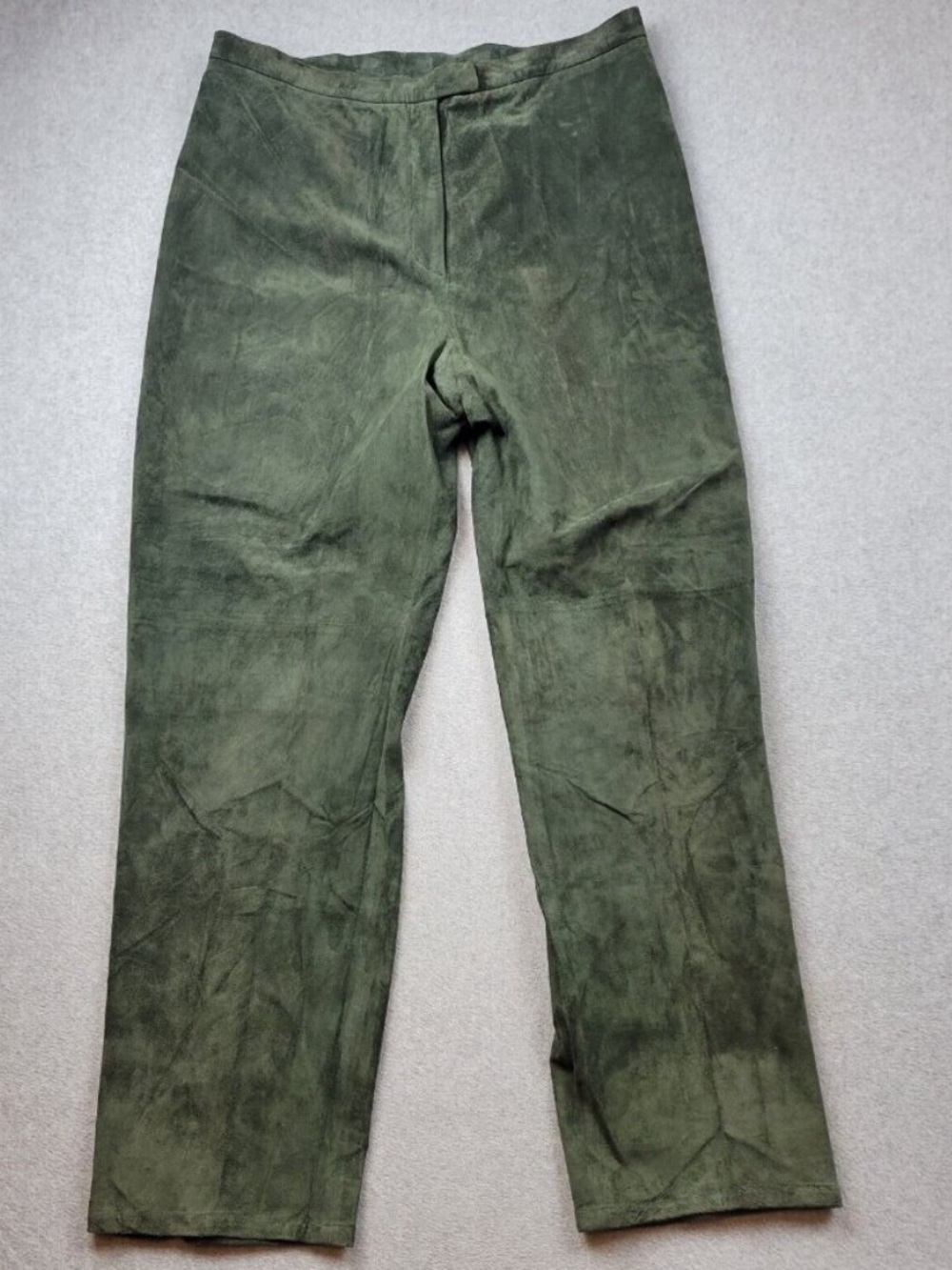 Lauren Ralph Lauren Green Suede Leather Pants Size 10 Vintage